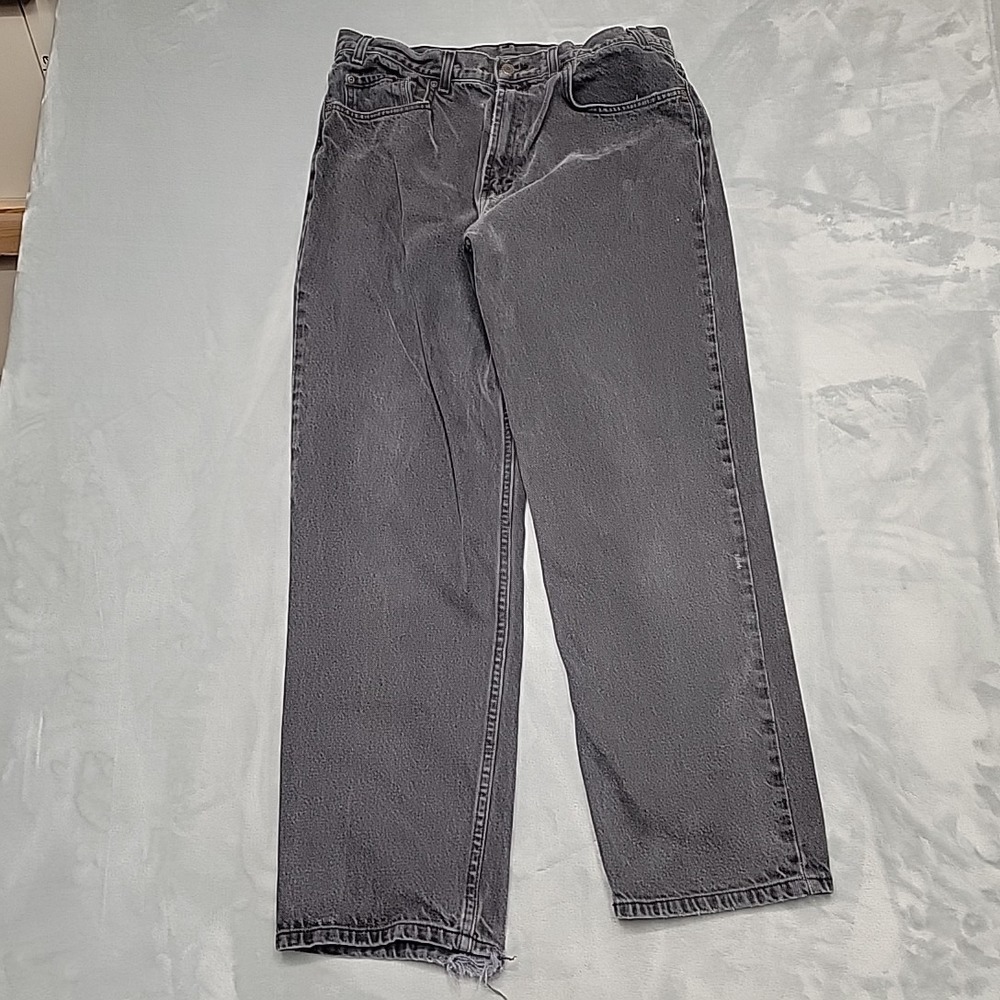 Vintage Kirkland Jeans Mens 36x32 Faded Gray Relaxed Fit Denim Workwear Casual